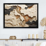 Beige And Brown African River Collage - Abstract Canvas Wall Art