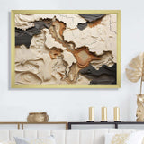 Beige And Brown African River Collage - Abstract Canvas Wall Art