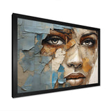 Paint Collage African Woman I - People Canvas Wall Art