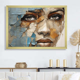 Paint Collage African Woman I - People Canvas Wall Art