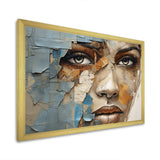 Paint Collage African Woman I - People Canvas Wall Art