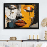 Paint Collage African Woman II - People Canvas Wall Art