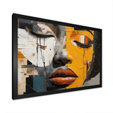 Paint Collage African Woman II - People Canvas Wall Art