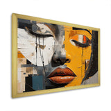 Paint Collage African Woman II - People Canvas Wall Art