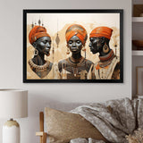 Minimalism African Tribes Women I - People Canvas Wall Art