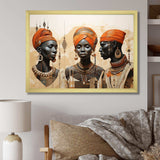 Minimalism African Tribes Women I - People Canvas Wall Art