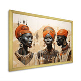 Minimalism African Tribes Women I - People Canvas Wall Art