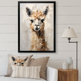 Minimalism Alpaca Grunge - Alpaca Wall Art Prints