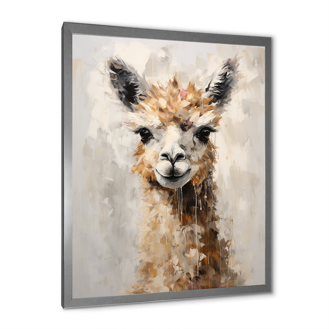 Minimalism Alpaca Grunge - Alpaca Wall Art Prints