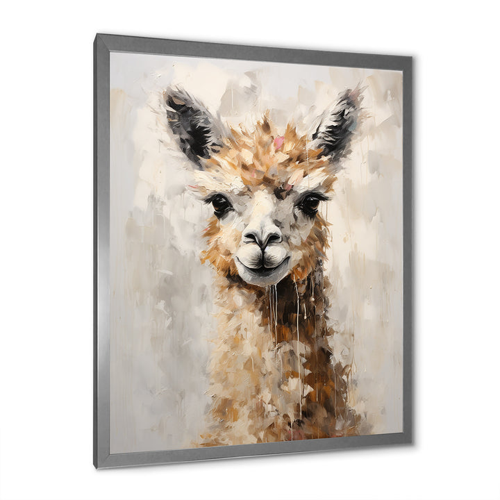 Minimalism Alpaca Grunge - Alpaca Wall Art Prints