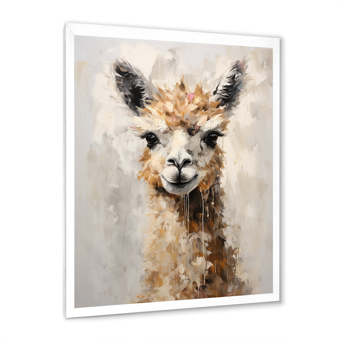 Minimalism Alpaca Grunge - Alpaca Wall Art Prints