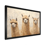 Minimalism Cute Alpacas - Alpaca Canvas Wall Art