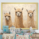 Minimalism Cute Alpacas - Alpaca Canvas Wall Art