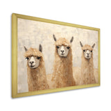 Minimalism Cute Alpacas - Alpaca Canvas Wall Art