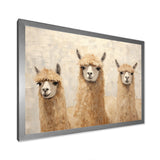 Minimalism Cute Alpacas - Alpaca Canvas Wall Art