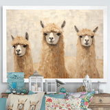 Minimalism Cute Alpacas - Alpaca Canvas Wall Art