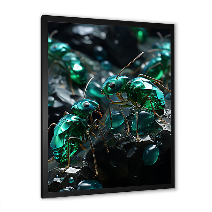 Emerald Explorations Ants - Green Ant Wall Art
