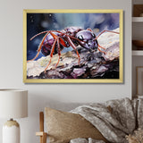 Enchanted Microcosm Amethyst Ant - Ant Framed Canvas Art
