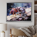 Enchanted Microcosm Amethyst Ant - Ant Framed Canvas Art