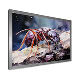 Enchanted Microcosm Amethyst Ant - Ant Framed Canvas Art
