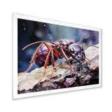 Enchanted Microcosm Amethyst Ant - Ant Framed Canvas Art