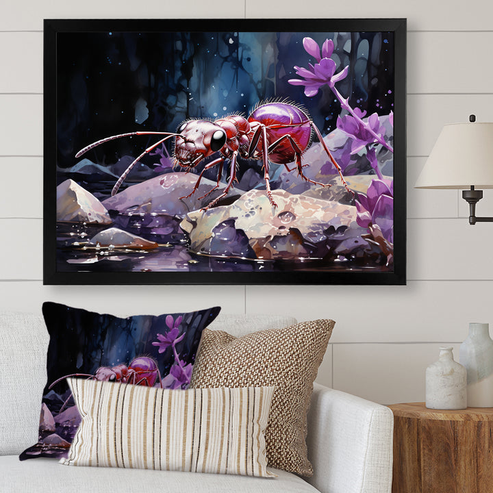Enchanted Microcosm Ant - Ant Large Canvas Wall Art