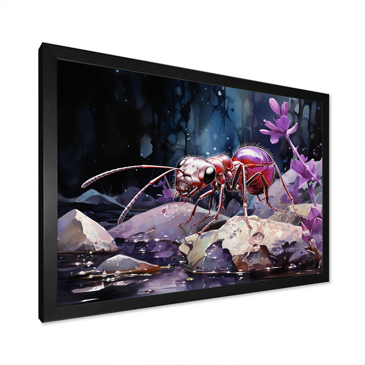 Enchanted Microcosm Ant - Ant Large Canvas Wall Art