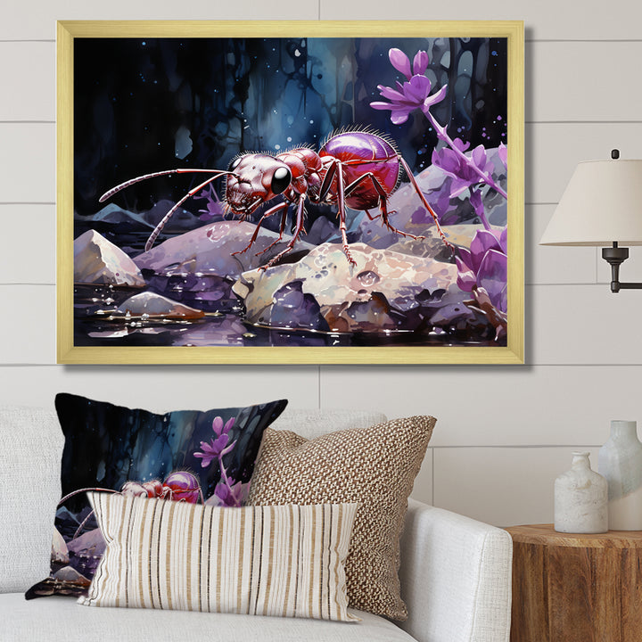 Enchanted Microcosm Ant - Ant Large Canvas Wall Art