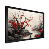 Flamenco Foragers Red Floral - Ant Living Room Wall Art