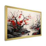 Flamenco Foragers Red Floral - Ant Living Room Wall Art
