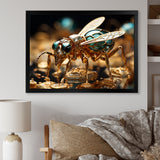 Gilded Expedition Gold Ant - Ant Canvas Wall Art