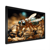 Gilded Expedition Gold Ant - Ant Canvas Wall Art