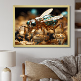 Gilded Expedition Gold Ant - Ant Canvas Wall Art