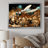 Gilded Expedition Gold Ant - Ant Canvas Wall Art