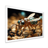 Gilded Expedition Gold Ant - Ant Canvas Wall Art