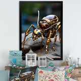 Metallic Worker Bronze Ant - Gold Ant Wall Art