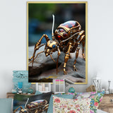 Metallic Worker Bronze Ant - Gold Ant Wall Art
