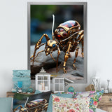 Metallic Worker Bronze Ant - Gold Ant Wall Art