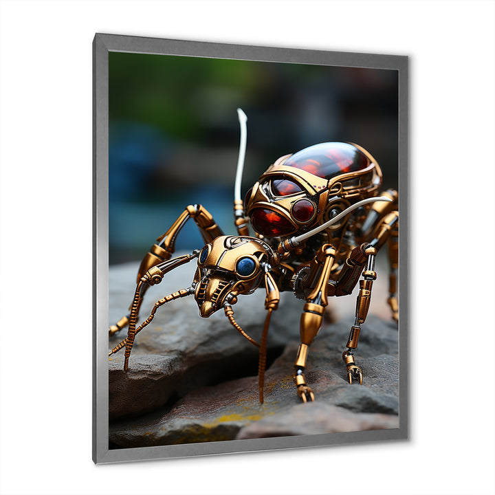 Metallic Worker Bronze Ant - Gold Ant Wall Art