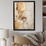 Minimalism Ant Beige Collage - Ant Framed Canvas Art