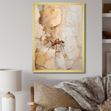 Minimalism Ant Beige Collage - Ant Framed Canvas Art
