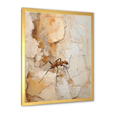 Minimalism Ant Beige Collage - Ant Framed Canvas Art