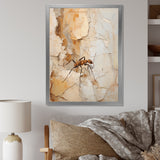 Minimalism Ant Beige Collage - Ant Framed Canvas Art