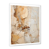 Minimalism Ant Beige Collage - Ant Framed Canvas Art