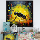 Neon Pioneers Black Ant - Ant Canvas Wall Art