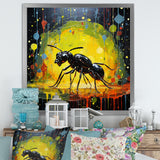 Neon Pioneers Black Ant - Ant Canvas Wall Art