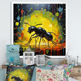 Neon Pioneers Black Ant - Ant Canvas Wall Art