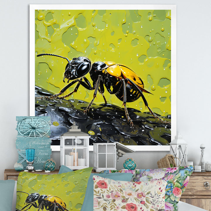 Neon Pioneers Yellow Black Ant - Ant Wall Decor