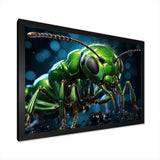 Neon Trailblazer Green Ant - Animals Canvas Wall Art