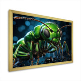 Neon Trailblazer Green Ant - Animals Canvas Wall Art